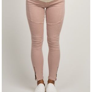 NWT Pinkblush Pink Moto Side Zipper Denim Jeans L